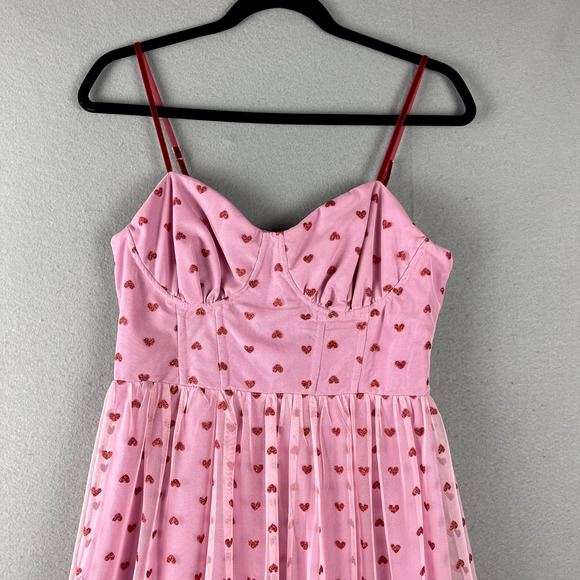 Betsey Johnson Pink Heart Midi Dress - Picture 4 of 16